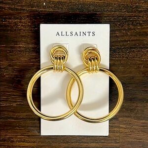 NWT AllSaints Door knocker Earrings